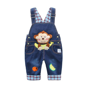 DEBAIJIA Bambino Ragazza Ragazzo Jeans Tuta Blu Salopette Denim Cartone... - Ilgrandebazar