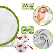 Carica l&#39;immagine nel visualizzatore di Gallery, Dischetti struccanti lavabili Greenzla (pacco da 20) con sacchetto per il... - Ilgrandebazar