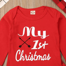 Carica l'immagine nel visualizzatore di Gallery, Carolilly 3 Pezzi Completini Neonato Natale Unisex Pagliaccetto Neonato Invernale +Pantaloni+Cappello