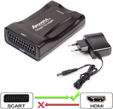 Carica l'immagine nel visualizzatore di Gallery, AMANKA Convertitore SCART a HDMI Adattatore Audio Stereo HD Video Composito per SKY HD Blu Ray DVD TV PS3(NON CONVERTE IL SEGNALE DA HDMI a SCART)