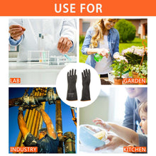 Carica l&#39;immagine nel visualizzatore di Gallery, ThxToms - Resistenti guanti in lattice, resistono a forti acidi, 55cm, Black - Ilgrandebazar