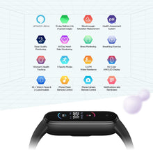 Carica l&#39;immagine nel visualizzatore di Gallery, Amazfit Band 5 Smartwatch Tracker Fitness Orologio Sport Smartband con Alexa Integrato Impermeabile 5 ATM di 15 Giorni, Contapassi, Monitoraggio Frequenza Cardiaca del Sonno e della Salute Normal Nero