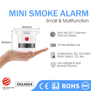 Mini Rilevatore di fumo HEIMAN HS1SA, rilevatore fotoelettrico Bianco - Ilgrandebazar