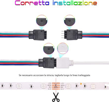 Carica l&#39;immagine nel visualizzatore di Gallery, MROTY ITALIA | Striscia LED RGB 5050, Strisce LED, Luci LED - Alimentatore e Telecomando a 44 tasti, 12V 5A, 300 LED - Decorazioni Interno ed Esterno per vari eventi - Ultimo modello, Tecnologia 2020