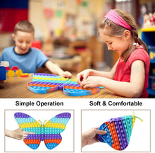 Carica l'immagine nel visualizzatore di Gallery, VOFOLEN Grande Push Bubble Sensory Fidget Giocattoli, Gigante Pop Push Gigantesco Antistress, Grande Farfalla Viola Arcobaleno Estrusione Bolla Giocattoli Sensoriali Educativi Estrusione per Bambini