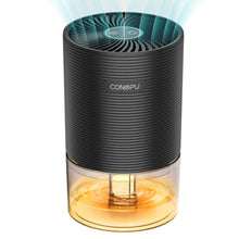 Carica l'immagine nel visualizzatore di Gallery, CONOPU Deumidificatore Casa Portatile Muffa, Deumidificatore Silenzioso con 7 colori Luce, Risparmio Energetico, Spegnimento Automatico, Deumidificatore per Armadio Ambiente Bagno, OZC20S03 Nero