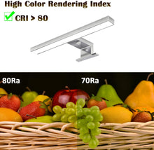 Carica l&#39;immagine nel visualizzatore di Gallery, Kimjo LED 5W Lampada Specchio da Bagno 350LM 4000K Bianco Neutro 230V IP44 Lampada Trucco Illuminazione Trucco 30cm Plastica ABS per Illuminazione Luce da Parete