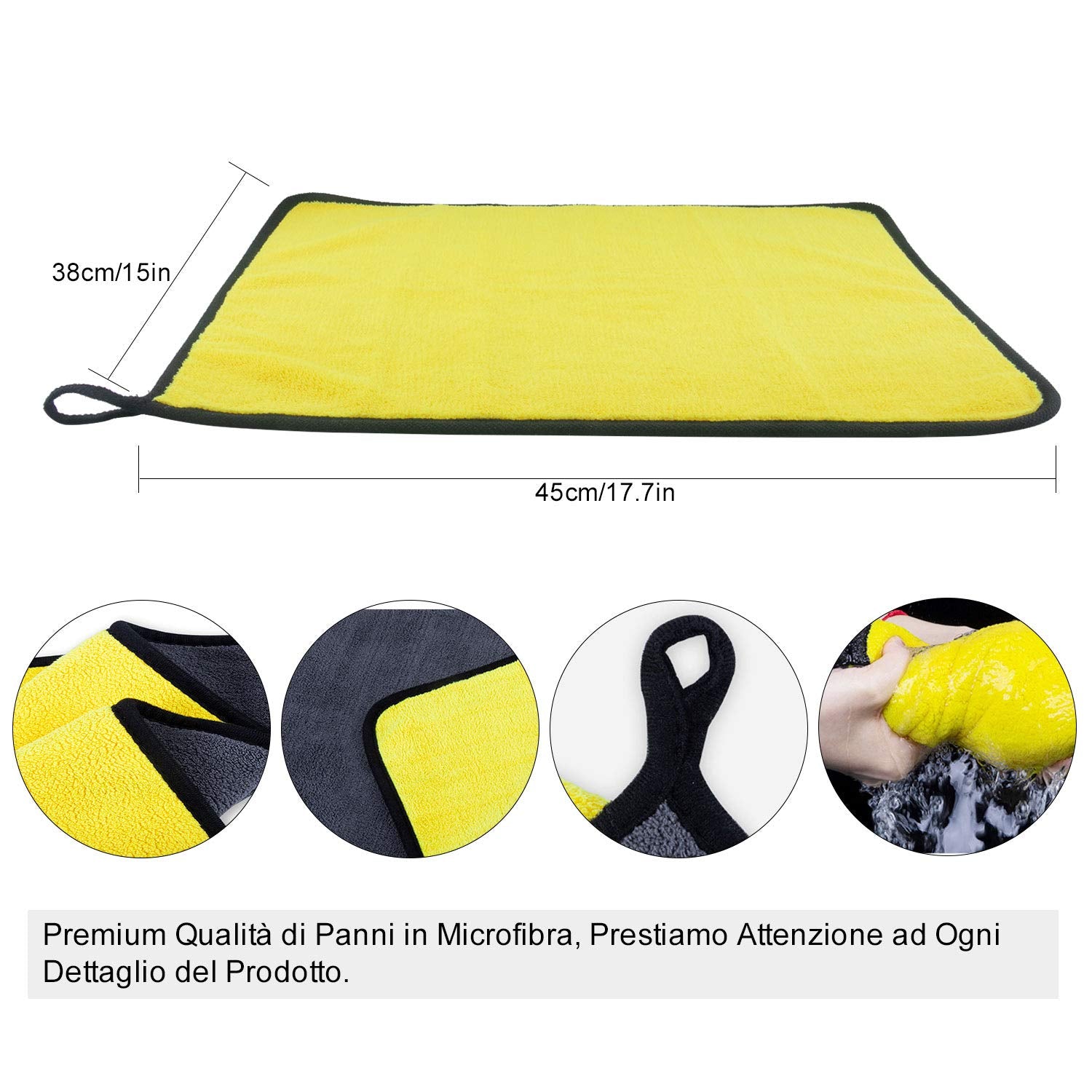 Panni Lavaggio In Auto In Microfibra Asciugamani Di Asciugatura Pulizia Ultra Assorbenti La Lucidatura Della Cura Delle Auto Da 0,02 € | DHgate - Foto 8