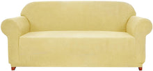Carica l'immagine nel visualizzatore di Gallery, subrtex 1-Pezzo Copridivano Elasticizzato Tre Posti AntiGraffio per Gatto Cani, Moderno Divano Protector Lavabile (3 Posti, Giallo Chiaro)