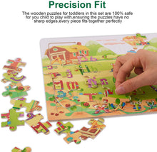 Carica l'immagine nel visualizzatore di Gallery, StillCool Jigsaw Puzzle in Legno Animal Puzzle 9 Pezzi Giocattoli didattici educativi per Bambini in età Compresa tra 1 e 2 Anni (6 Puzzle) (60 Pezzi)
