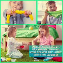 Carica l'immagine nel visualizzatore di Gallery, Karids Morbido Slime in 4 Colori - Divertente, Colorato e Interattivo Giochi Antistress per Bambini e Adulti - Soffice, Non-Appiccicoso ed Elastico Slime Nuvola Arcobaleno | Blu, Verde, Giallo, Rosso