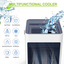 Carica l&#39;immagine nel visualizzatore di Gallery, TedGem Climatizzatore Portatile, Mini Condizionatore Portatile, Mini Raffreddatore d&#39;Aria USB, 3 in 1 Aria Condizionata, Umidificatore, Ventilatore da Scrivania, 3 velocità per la Stanza/L&#39;Ufficio