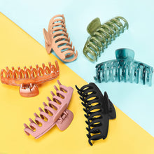 Carica l'immagine nel visualizzatore di Gallery, Dapzon 6 Pezzi Pinze per Capelli, Durevole Plastica Pinze Capelli Clip Artiglio, Antiscivolo Donna Mollette Capelli Accessori per Ragazze e Donne , Capelli Spessi, Lavaggio del Viso, Bagno, Trucco