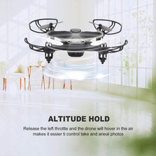 Carica l&#39;immagine nel visualizzatore di Gallery, tech rc Mini Drone con HD Telecamera con Due Batterie Funzione di Sospensione Altitudine Un Pulsante di Decollo/ Atterraggio ,Modalità Senza Testa Protezioni 360°per Bambini e Principianti Buon Regalo