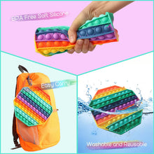 Carica l'immagine nel visualizzatore di Gallery, Fettinow Pop It Grande Fidget Toy - Giocattolo Antistress Push Pop Grande - Pop It Gigante Arcobaleno in Silicone di Alta qualità