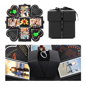 Huker Esplosione Box Scrapbook Creative DIY Photo Album per Il Regalo di Nero - Ilgrandebazar