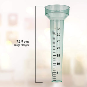 Lantelme, set di 2 pluviometri con paletto in plastica e vetro, colore: verde - Ilgrandebazar