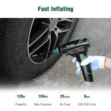 Carica l&#39;immagine nel visualizzatore di Gallery, BEAUDENS Compressore Aria Portatile Auto Pompa Senza Fili per auto Nero - Ilgrandebazar