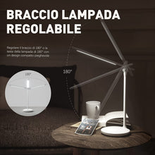 Carica l'immagine nel visualizzatore di Gallery, Lampada da Scrivania a LED Senza fili, ATSUI Lampada da Tavolo Protezione Agli Occhi, Touch Control, Regolazione Luminosità ILLIMITATA, 3 Colori di Luce, Funzione Memoria, Risparmio Energetico, Bianco