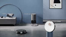 Carica l&#39;immagine nel visualizzatore di Gallery, ECOVACS DEEBOT OZMO T8+ Aspirapolvere Robot con Funzione Mopping e Stazione di Aspirazione Automatica, Navigazione 3D Intelligente, Rilevamento degli Ostacoli, Controllo Google Home, Alexa e App T8+ (con stazione di autosvuotamento)
