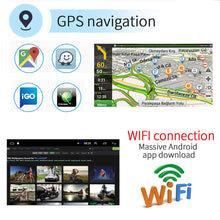 Carica l&#39;immagine nel visualizzatore di Gallery, 2 Din Android Autoradio GPS FM AM RDS Radio CAMECHO 17.8 x 10 x 4.8 cm, nero - Ilgrandebazar