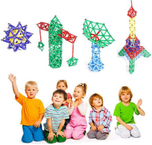 Carica l'immagine nel visualizzatore di Gallery, Veatree 160 Pezzi Puzzle Blocchi magnetici Giocattoli, Costruzione di Magnete Kit di Costruzione Giocattoli educativi per Bambini Che Giocano Gioco impilabile con Mattoni e Bastoncini magnetici 160pcs/Multicolore