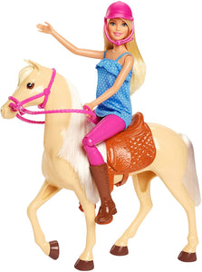 Barbie Bambola con Cavallo e Accessori, Multicolore, 3+ Anni, FXH13