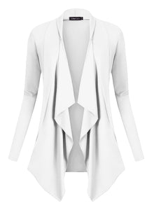 Urban GoCo Donna Cardigan Drappeggiato Aperto Davanti a Maniche Lunghe e... - Ilgrandebazar