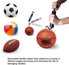 Carica l'immagine nel visualizzatore di Gallery, Mingru, Pompa di gonfiaggio per palloni da basket, calcio, pallavolo, rugby, pallanuoto, ecc, aghi e ugelli inclusi
