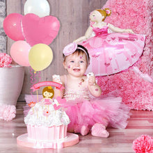 Carica l'immagine nel visualizzatore di Gallery, MMTX Palloncini Feste di Compleanno Rosa, Buon Compleanno Ballon Banner Aluminium Ballons Decorazione Festa a Tema Ragazza di Balletto Cake Topper Tatuaggi Bambini per Compleanno Baby Shower