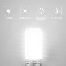 Carica l&#39;immagine nel visualizzatore di Gallery, SanGlory Lampadina LED E27 12W Equivalenti a 100W Incandescenza, Fredda