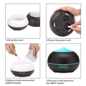 Tenswall Diffusore Atomizzatore di essenze e aromi ad Ultrasuoni Black - Ilgrandebazar