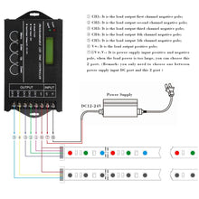 Carica l&#39;immagine nel visualizzatore di Gallery, 20A Timer Controller Programmabile TC420 DC12-24V LED RGB Da 5 Circuiti Di... - Ilgrandebazar