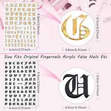 Carica l'immagine nel visualizzatore di Gallery, 36 Fogli Adesivi per Unghie di Lettere Olografiche Decalcomanie Unghie di Lettere Numeri Autoadesive 3D Adesivi Unghie Arte di Lettere Alfabeto Inglese Decalcomania Unghie Lettere, 24 Stili