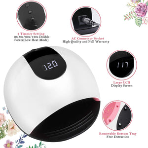 Lampada Unghie UV LED, Nivlan 72W Fornetto Professionale per Manicure...