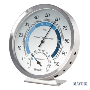MAVORI® Analogo del termo-igrometro - Misuratore di umidità in acciaio... - Ilgrandebazar
