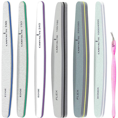 Set 6 Lima Unghie Professionale Gel Acrilico Manicure Buffer Lime Unghie... - Ilgrandebazar