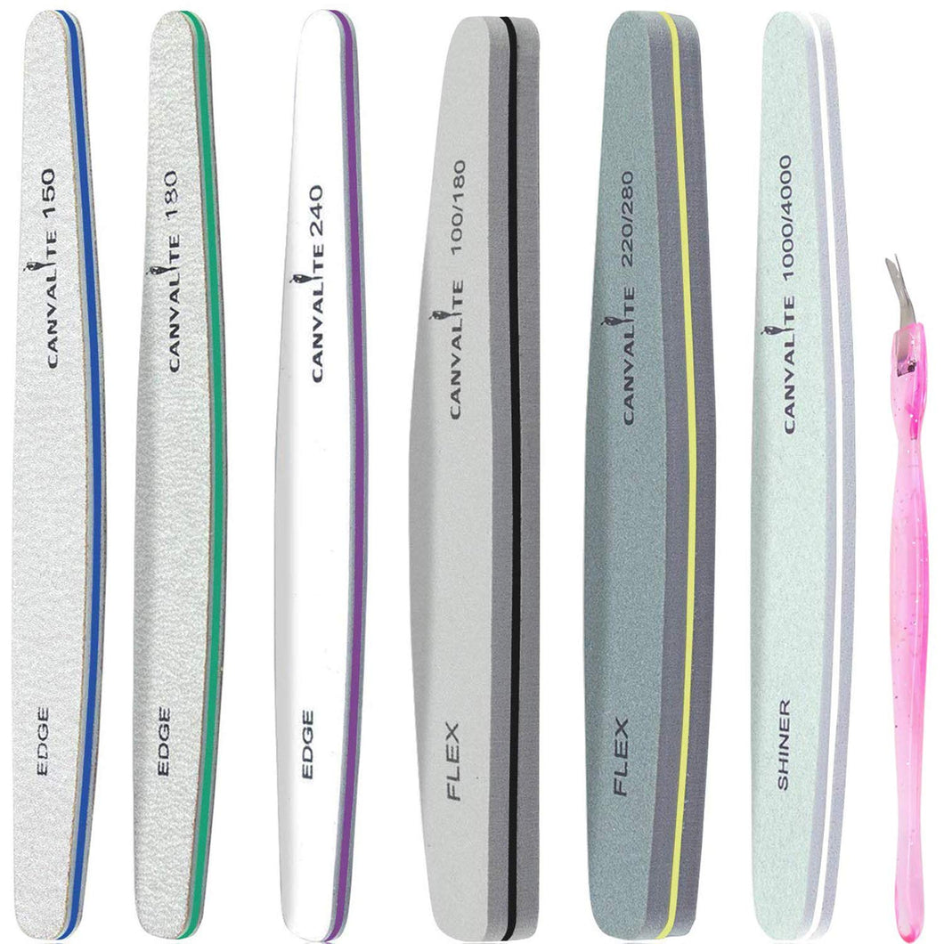 Set 6 Lima Unghie Professionale Gel Acrilico Manicure Buffer Lime Unghie... - Ilgrandebazar