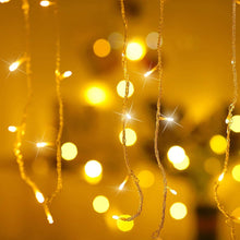 Carica l&#39;immagine nel visualizzatore di Gallery, Qedertek 432 LED Cascata Luci da Esterno, 10M Tenda Luminosa Bianco Caldo, Luci Nataliazie da Esterno con Telecomando, Tenda led con 8 modalità, Luci Decorazione Natale per Feste, Finestra, Blacone
