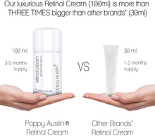 Carica l&#39;immagine nel visualizzatore di Gallery, Poppy Austin Miglior Crema al Retinolo per Giorno e Notte - Gigante Flacone da 100ml - Crema Idratante Anti-Invecchiamento per il Viso con Vitamina E, Tè Verde, Burro di Karité &amp; il 2.5% di Retinolo