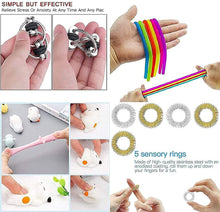 Carica l'immagine nel visualizzatore di Gallery, Fidget Toys Pack, 30pcs Sensory Fidget Toys Economic, Fidget Blocks Sensoriale Allevia lo stress Ansia per bambini Adulti, Giocattoli sensoriali per feste di compleanno, regali per bambini C 30pcs-c