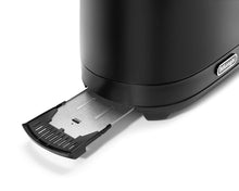 Carica l'immagine nel visualizzatore di Gallery, De'Longhi CTLAP2203.BK Tostapane con Pinze, Controllo Progressivo del Grado di Tostatura, Indicatori Luminosi, Cassetto Raccoglibriciole, Piedini Antiscivolo, Potenza 550 Watt, Plastica, Nero