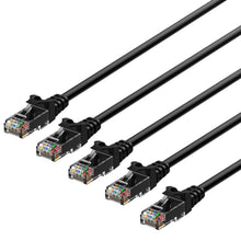 Carica l'immagine nel visualizzatore di Gallery, Rankie Cavo Ethernet, Rete CAT6 con Connettori RJ45, 1,5m, Pacco da 5-Colore - Ilgrandebazar