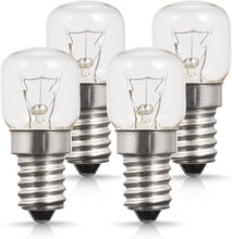 Carica l&#39;immagine nel visualizzatore di Gallery, 4X 25W E14 Lampadina Da Forno, Small Edison Screw Base Forno lampadine,Lampadineluce al Tungsteno, 2700K Luce Bianca Calda, Non dimmerabile, Per Luce Notturna o Per Forno/Forno a Microonde