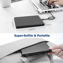 Carica l&#39;immagine nel visualizzatore di Gallery, VicTsing Masterizzatore Dvd CD Esterno, unità Esterna USB 3.0 con Nero - Ilgrandebazar