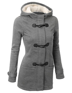 GHYUGR Cappotto con Cappuccio Donna Invernale Autunno Elegante Lungo Giacca... - Ilgrandebazar