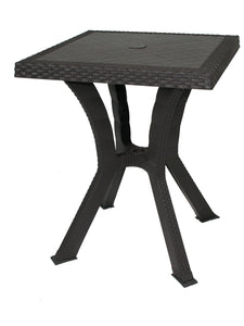 GARDENIA AMZ035 Tavolino Rattan Quadrato con Incrocio, 60 x 60 cm, Marrone