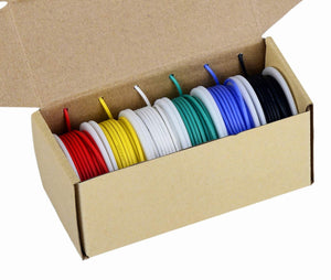 Cavo elettrico 18 AWG, kit 18 awg, Nero, Bianco, Rosso, Blu Verde, Giallo - Ilgrandebazar