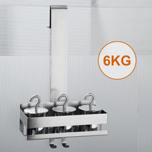 Carica l'immagine nel visualizzatore di Gallery, Cooeco Mensola Doccia - Portaoggetti in SUS 304 Acciaio Inox da Appendere al Porte Doccia, Porta Shampoo con Gancio, con Spessore entro 1,2 CM di Vetro
