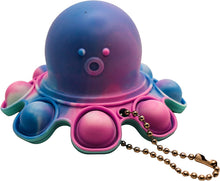 Carica l'immagine nel visualizzatore di Gallery, SnooZy KIDS Pop It Reversibile Octopus Push Pop (Multi Blue) Fidget Toy Octopus - Portachiavi Fidget Toys - Capovolgi il polpo per migliorare il tuo umore - Consegna veloce